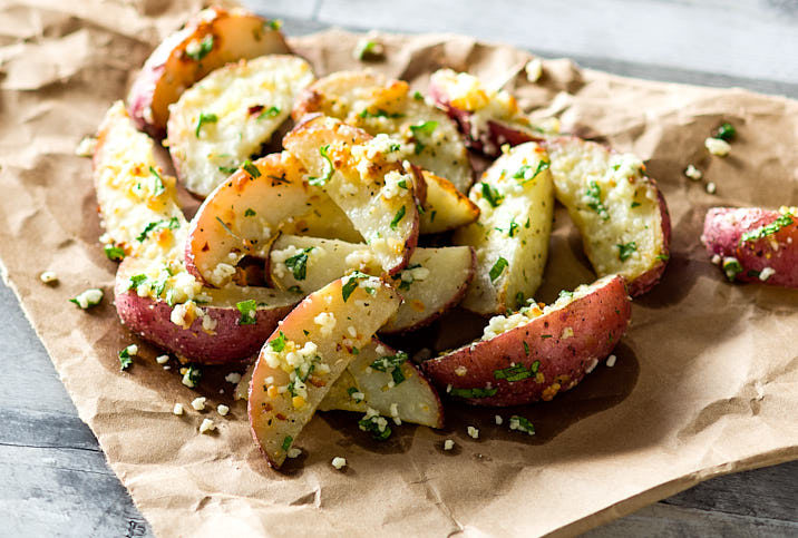 Roasted Potato with Garlic and Cotija Cheese 716 x 483