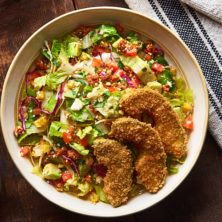 TEX MEX COBB SALAD WITH FRIED AVOCADO recipe