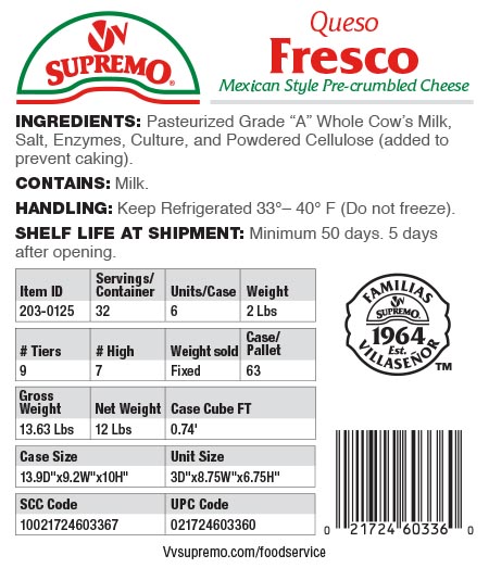 Specs 203 0125 Queso Fresco Crumbles 2Lb 2