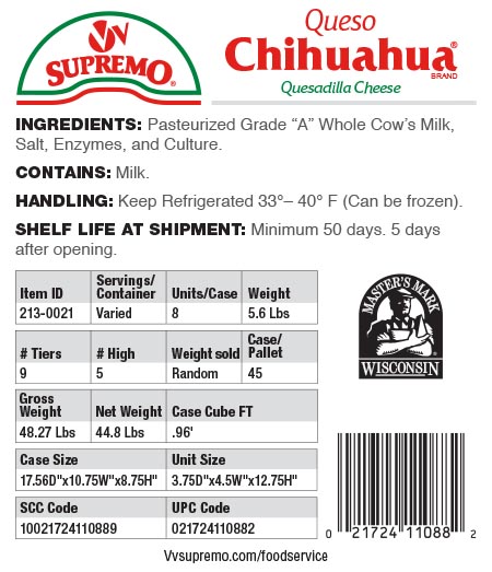 Specs 213 0021 Queso Chihuahua Loaf 2