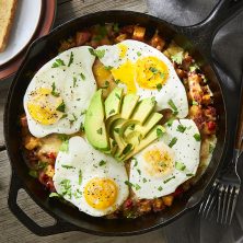 HASH WITH CHORIZO AND EGGS recipe