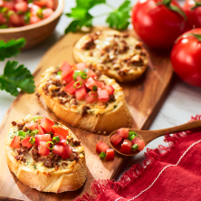 BRUSCHETTA WITH CHORIZO recipe