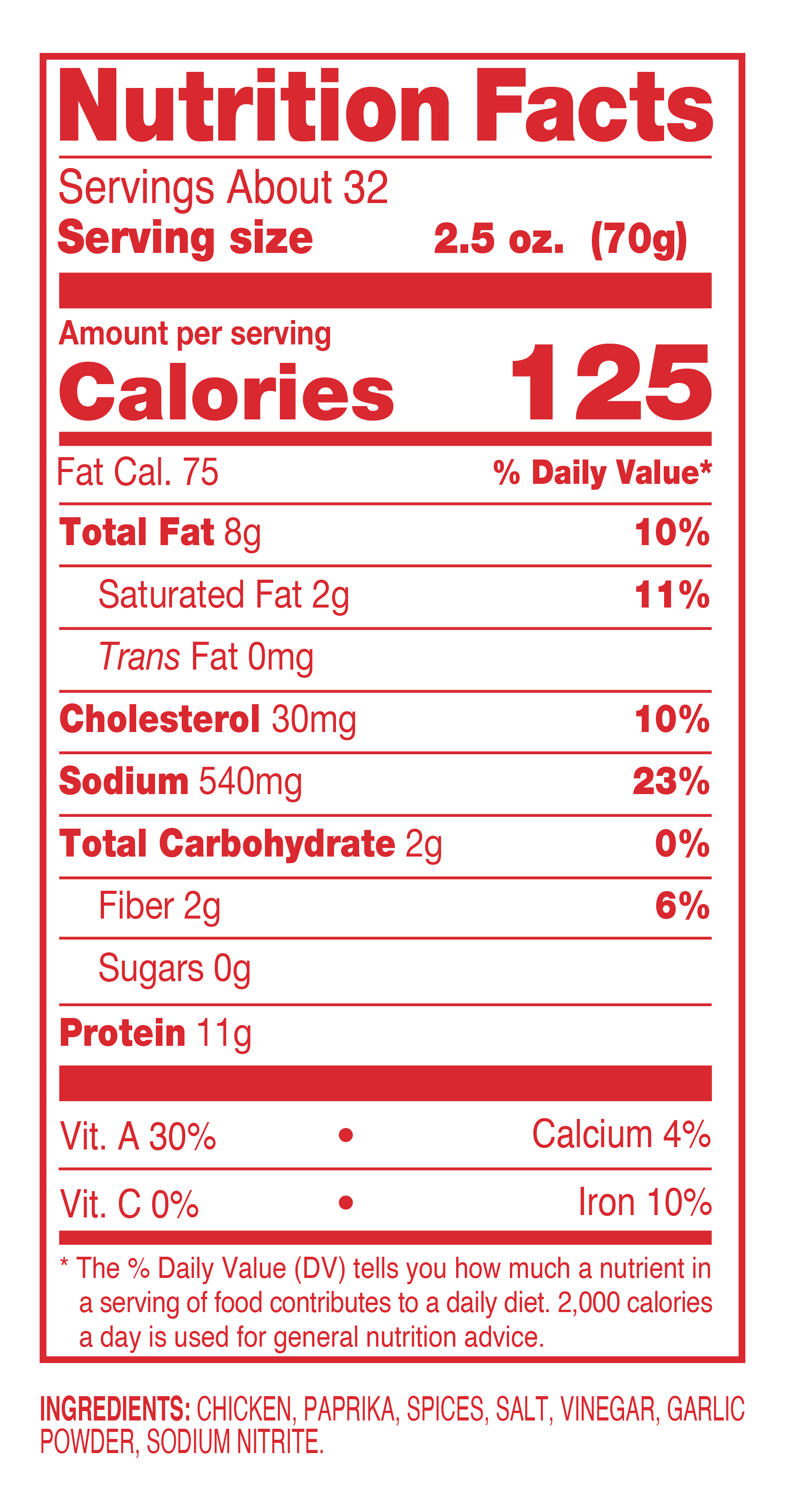 512-0105_Chicken Chorizo_5lb_NF_Ingreds_021724605531