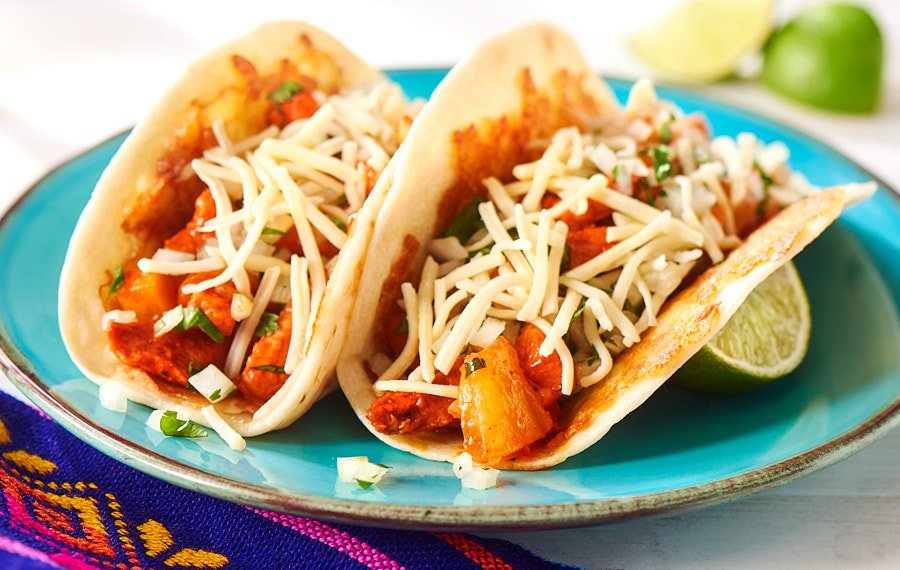 Tacos Al Pastor with Cheese