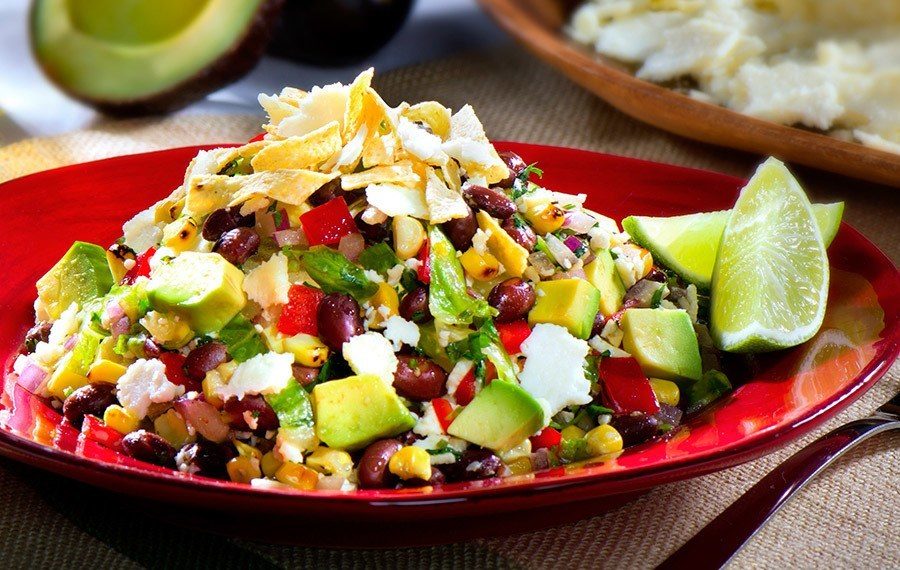 Black Bean Salad and Roasted Corn