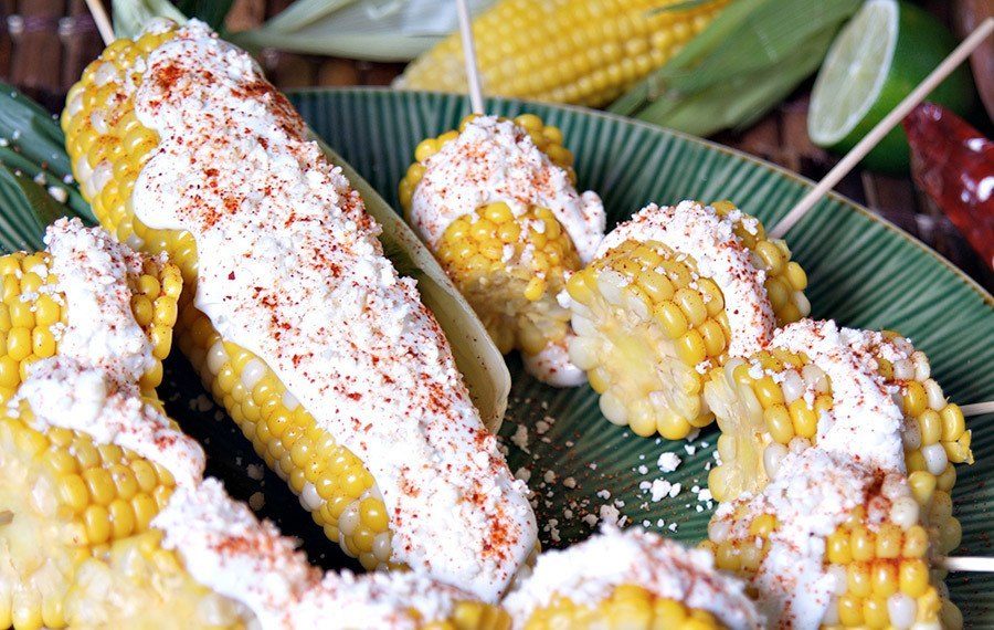 Corn on the Cob with Cheese and Cream