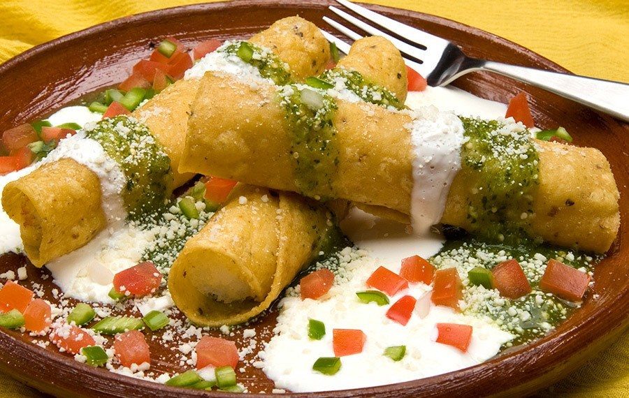 Flautas with Three Cheese Filling