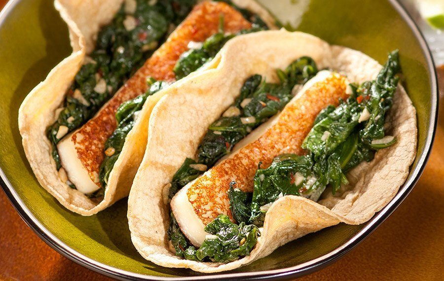 Asadero Spinach Tacos