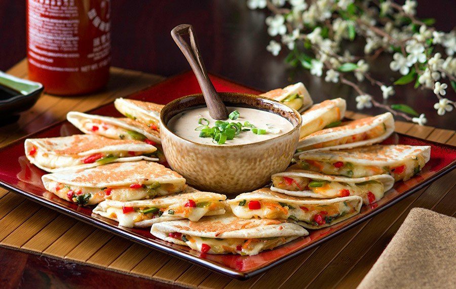 Asian Vegetarian Quesadillas