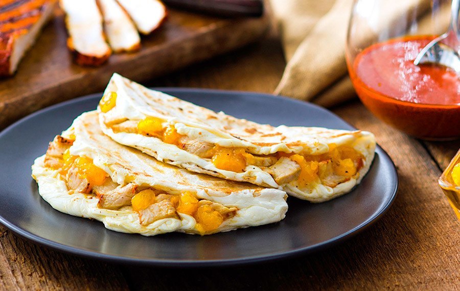 Quesadillas de Chuletas de Puerco a la Mandarina