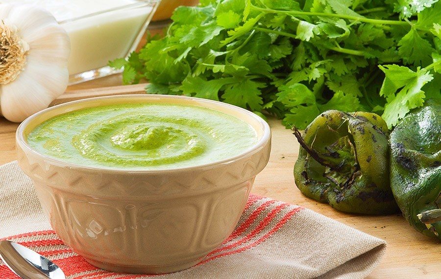 Salsa Cremosa de Chile Poblano Asado