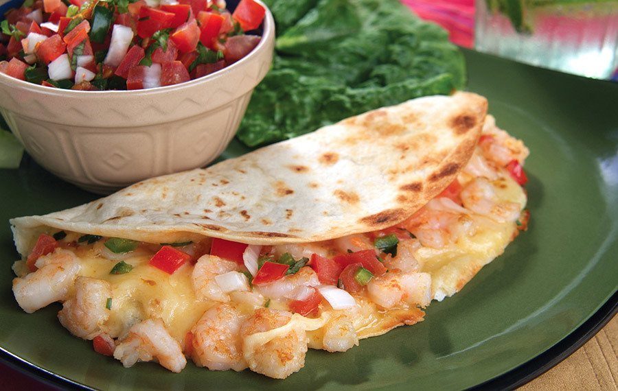 Quesadillas con Camarones