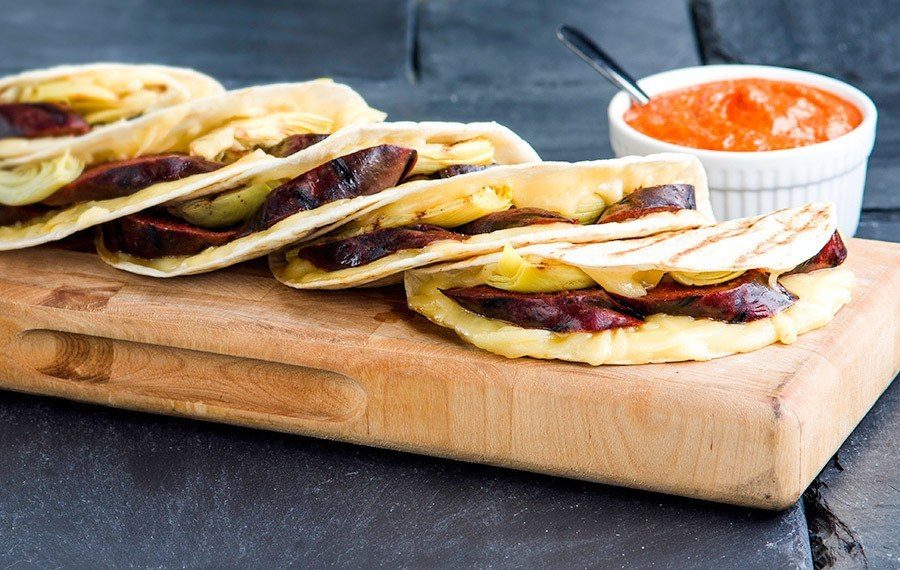 Quesadilla Española con Morcilla