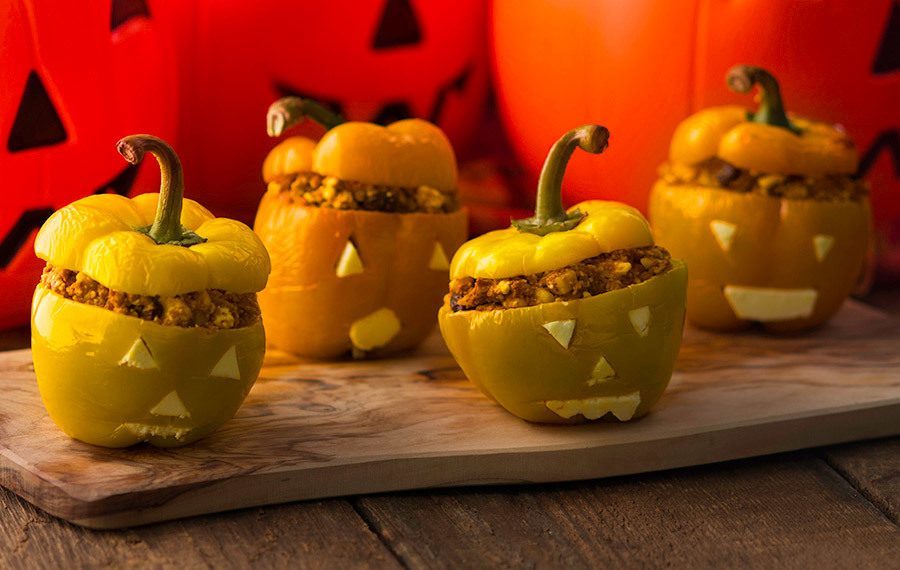 900X570 Stuffed Jack O Lantern Bell Pepper