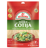 <small>Grated</small><br> Sierra® <small>Brand</small><br> Cotija Cheese<br> from V&V SUPREMO®