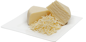 VV supremo Melting Cheese and grated Melting cheese beautifully arranged on a white plate