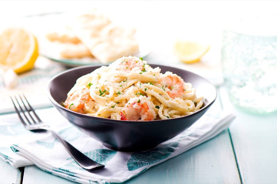 Pasta con Camarones