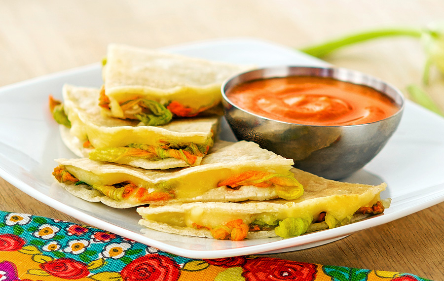 Squash Blossom Quesadillas