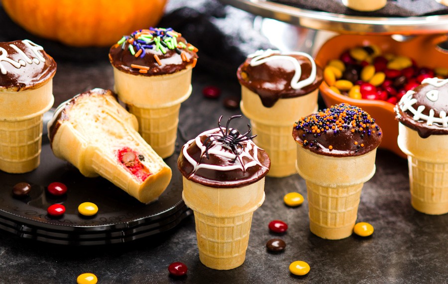 Pastelitos en Conos para Halloween