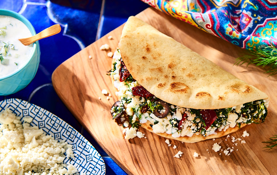 Pitas con Relleno de Espinacas