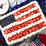 Celebrate Independence Day with this mouthwatering Chocolate Flag Cake sure to leave a lasting impression on your guests!