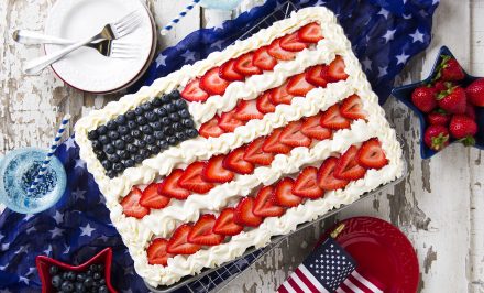 Celebrate Independence Day with this mouthwatering Chocolate Flag Cake sure to leave a lasting impression on your guests!
