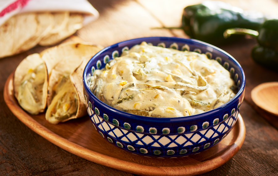 Creamy Poblano Strips