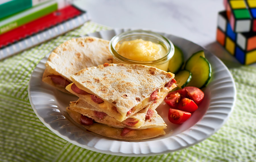 Cheesy Hot Dog Quesadilla