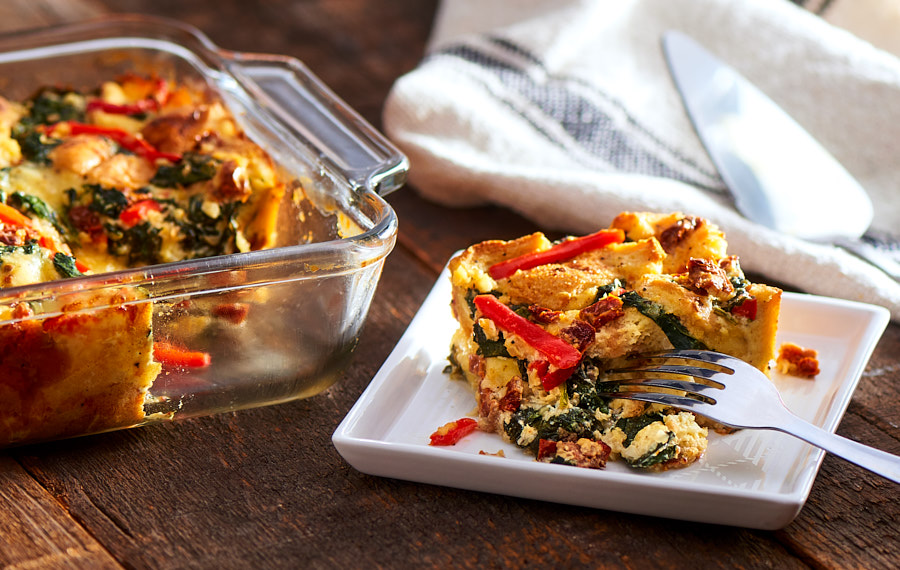 Spinach and Cheese Strata
