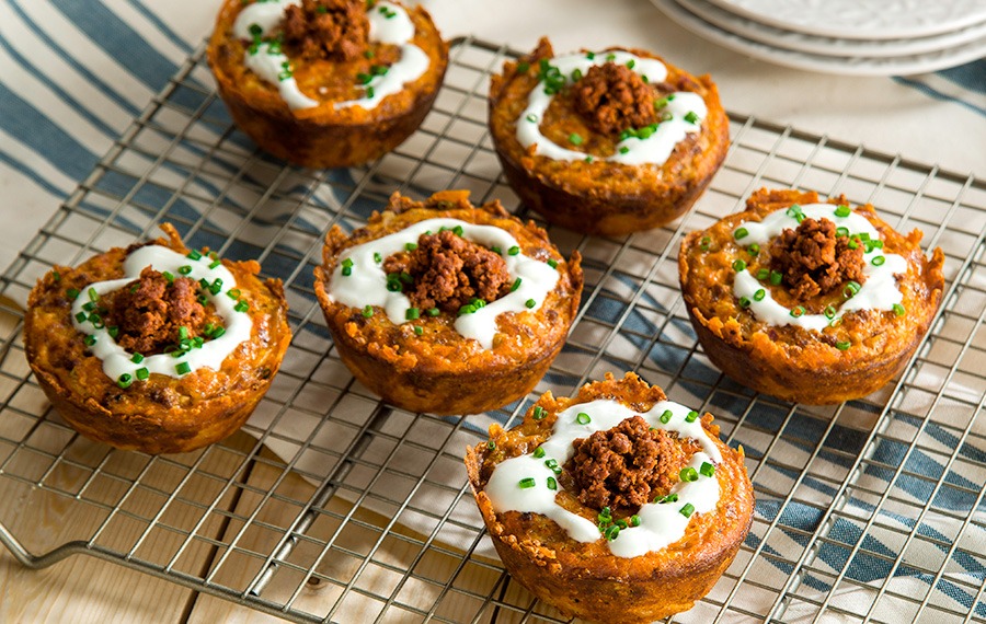 Cheesy Chorizo Hash Brown Cups 900X570