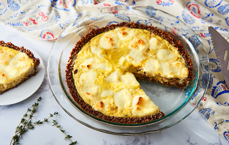 Quiche con Corteza de Quínoa