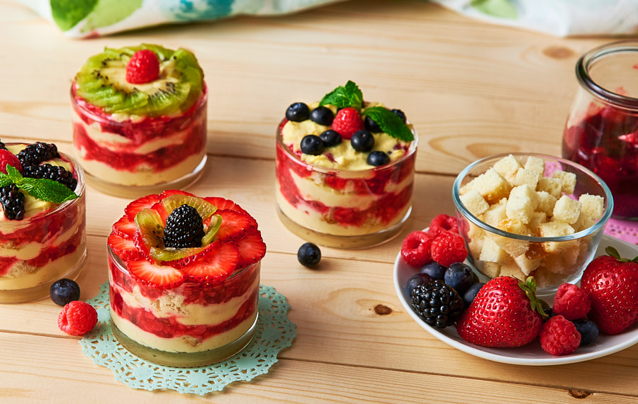 Three Berry Trifle