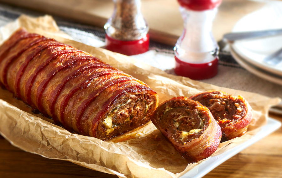 ground beef wellington with bacon