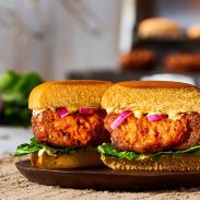 Burger Filled with Chorizo and Cheese