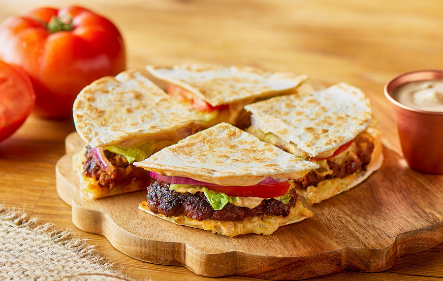 Quesadilla burger recipe with chihuahua cheese delicious