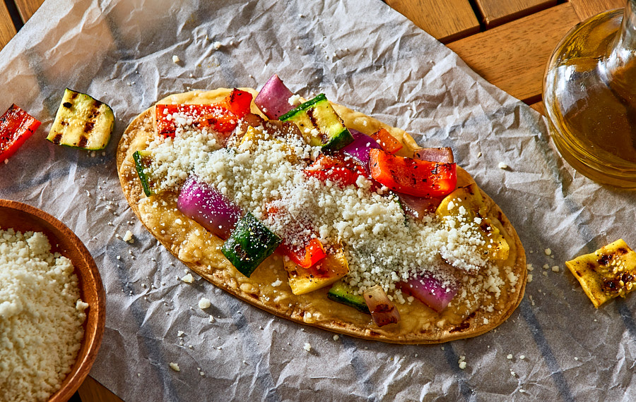 Grilled Vegetable Huaraches Mexican Food, Authentic Recipe