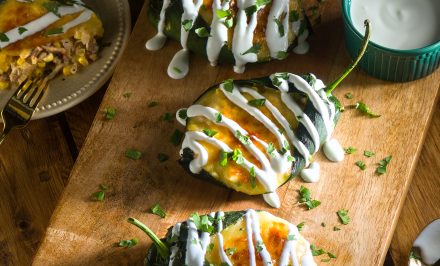 Rotisserie Chicken Stuffed Poblano Peppers