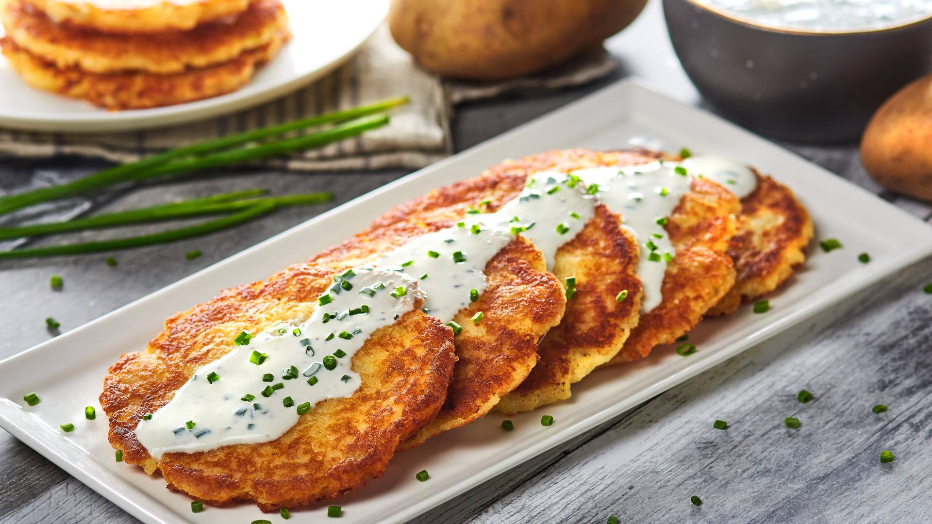 Cheesy Potato Pancakes