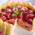 Strawberry Charlotte Cake