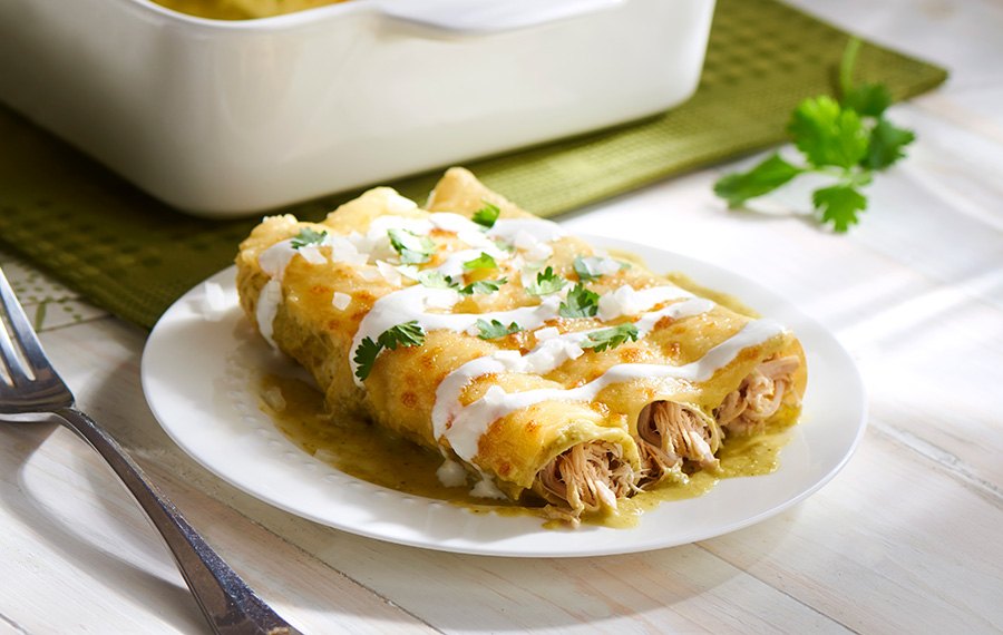 Chicken Enchiladas with Salsa Verde