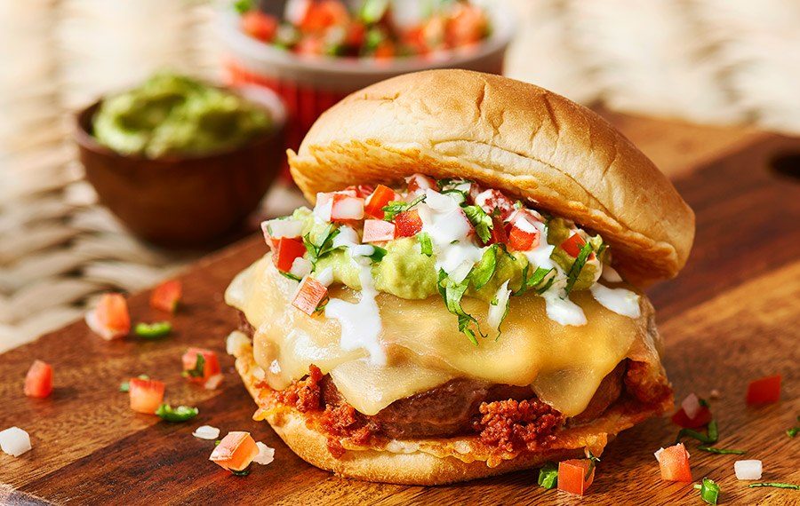 Mexican Burger with Chorizo V&V Supremo Foods, Inc.
