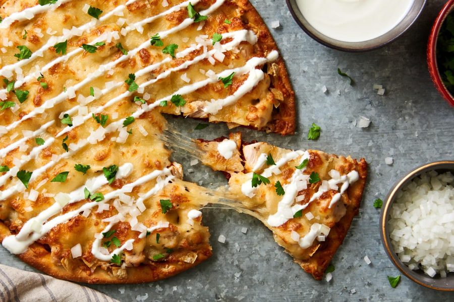 Pizza con Salsa de Enchilada