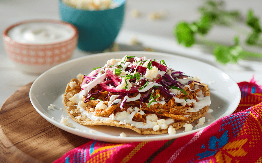 Tostadas de Tinga de Pavo