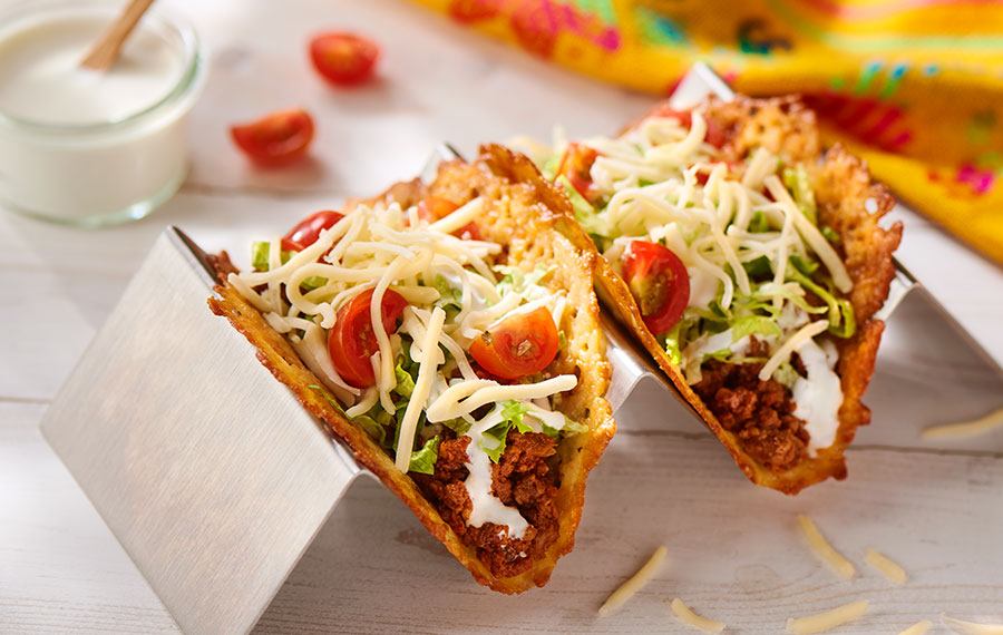 CHEESE SHELL TACOS