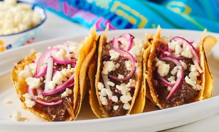 FLANK STEAK TACOS WITH CRUNCHY CHEESE