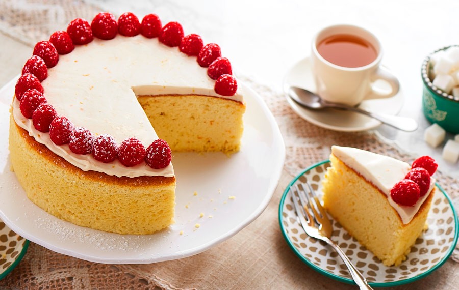 Pastel de Queso con Crema y Miel de Naranja