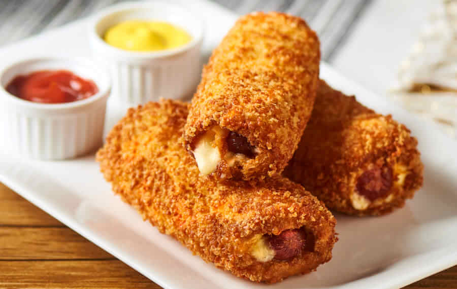 Rollos de Salchichas con Queso