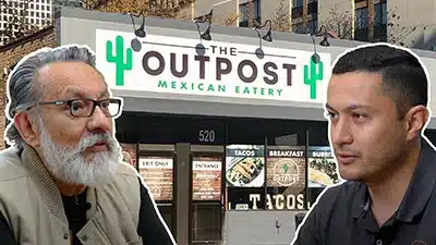 Gilberto Villaseñor II and Chef Jesus Martinez of The Outpost Mexican Eatery .