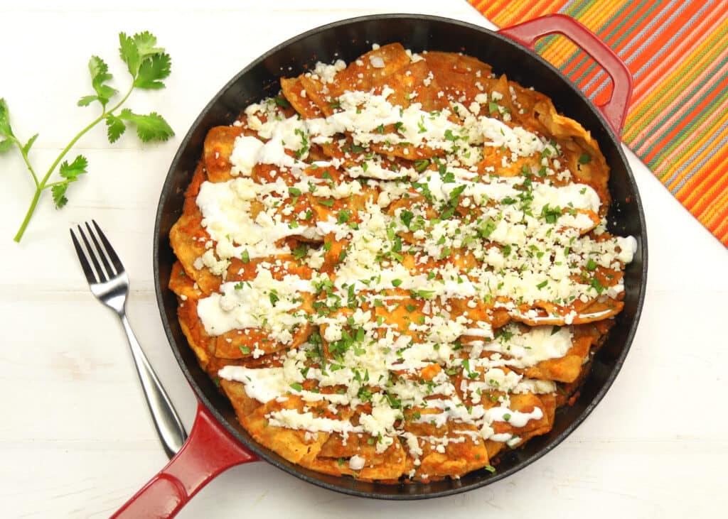 Chilaquiles with Salsa Roja Recipe | V&V Supremo®
