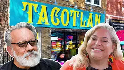 Gilberto Villaseñor II, and Jessica Perjes, co-owner of Tacotlán.